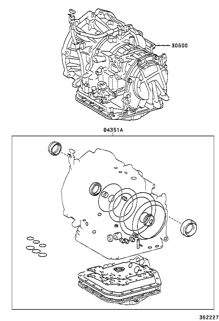  YARIS ECHO VERSO |  TRANSAXLE OR TRANSMISSION ASSY GASKET KIT ATM