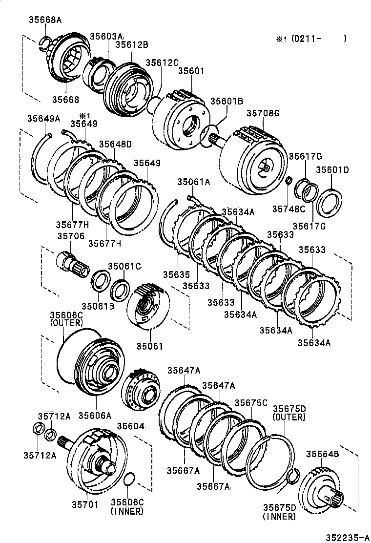  YARIS ECHO VERSO |  BRAKE BAND MULTIPLE DISC CLUTCH ATM
