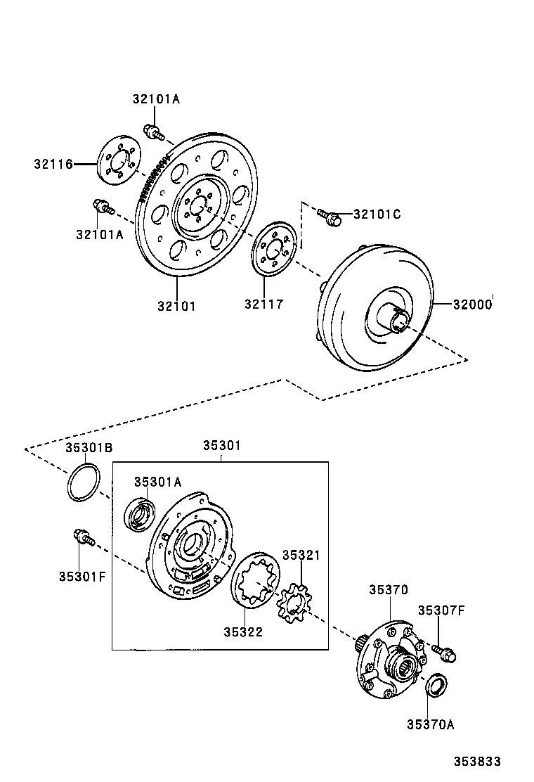  YARIS FRP |  TORQUE CONVERTER FRONT OIL PUMP CHAIN ATM