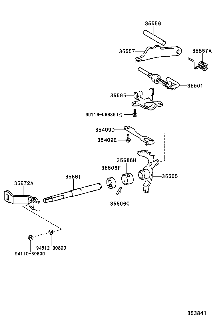  YARIS FRP |  THROTTLE LINK VALVE LEVER ATM