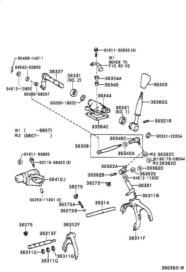  LAND CRUISER 100 |  TRANSFER LEVER SHIFT ROD