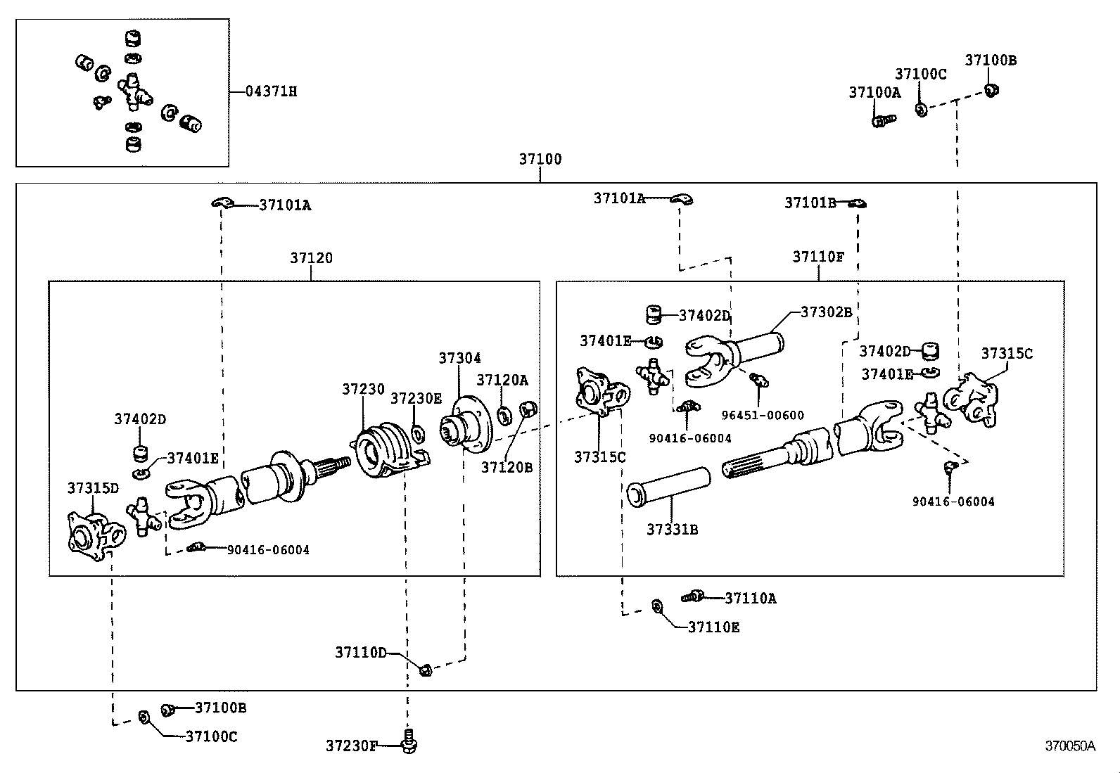  HILUX |  PROPELLER SHAFT UNIVERSAL JOINT