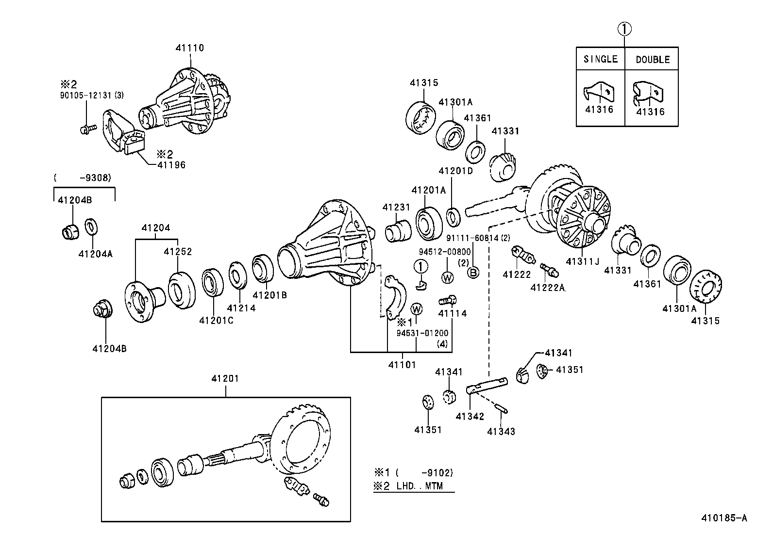  PREVIA |  REAR AXLE HOUSING DIFFERENTIAL