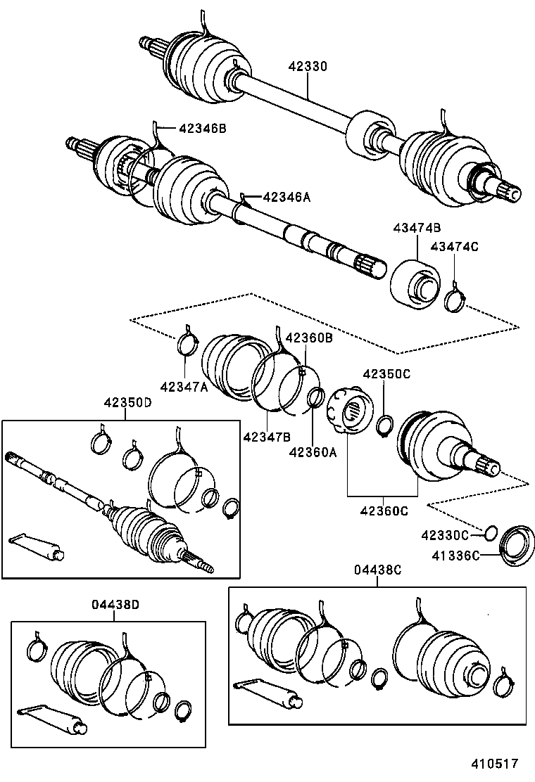  MR2 |  REAR AXLE SHAFT HUB