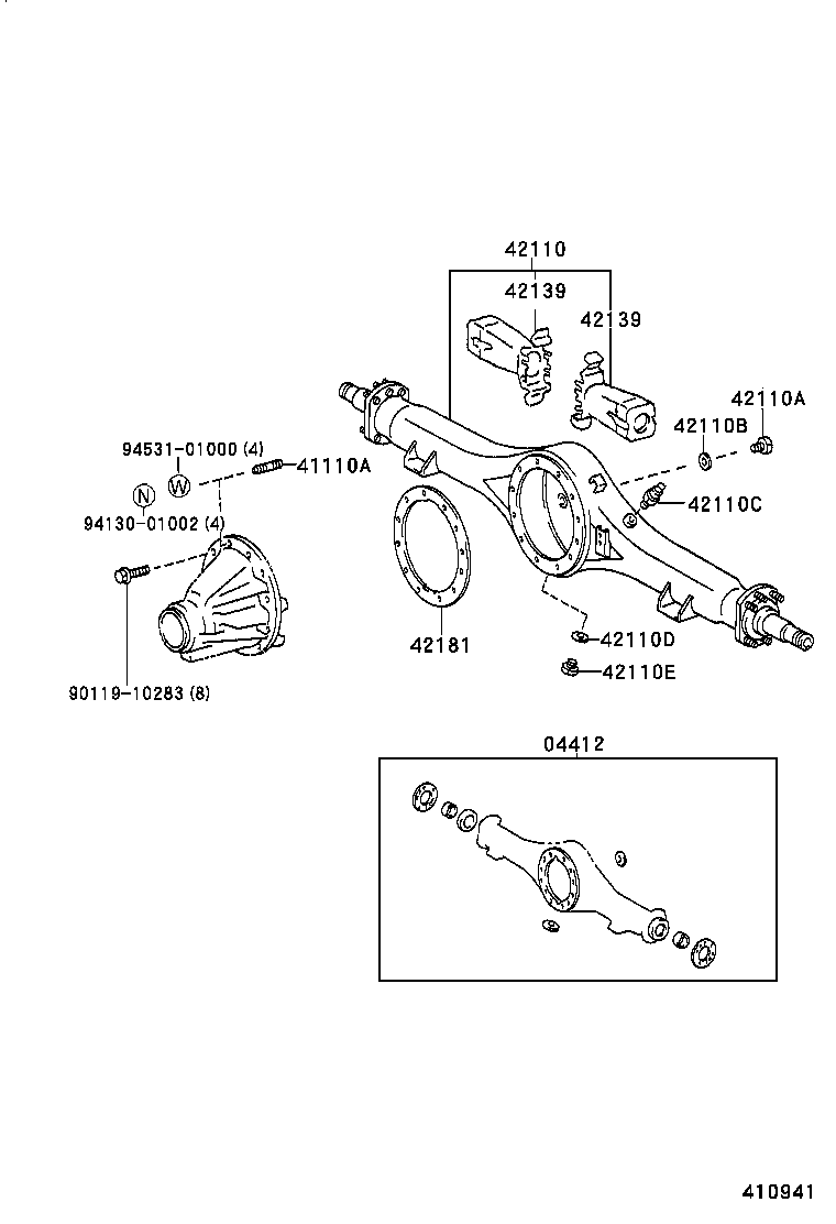 DYNA |  REAR AXLE HOUSING DIFFERENTIAL