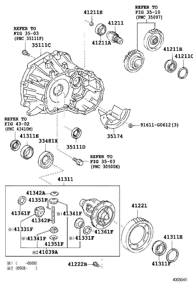  YARIS ECHO VERSO |  FRONT AXLE HOUSING DIFFERENTIAL