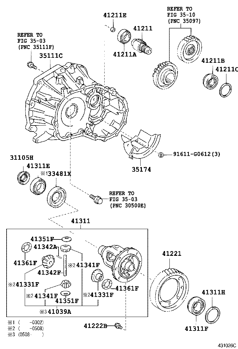  YARIS FRP |  FRONT AXLE HOUSING DIFFERENTIAL