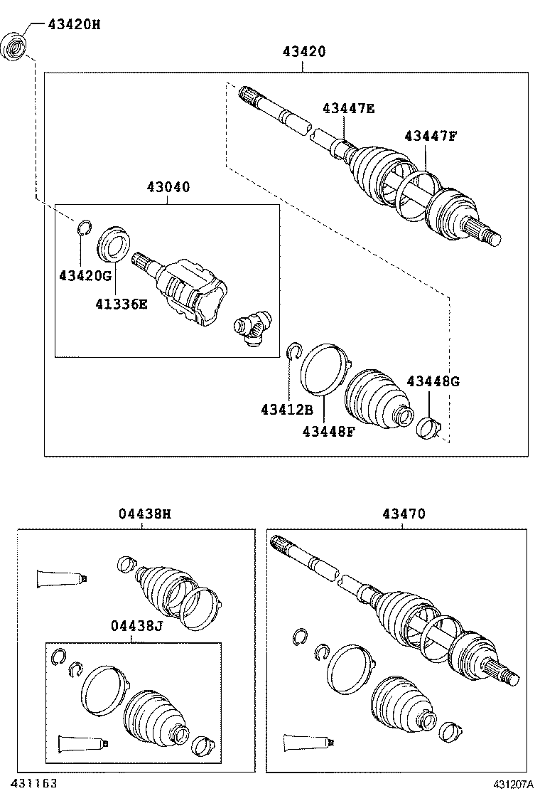 AVENSIS |  FRONT DRIVE SHAFT