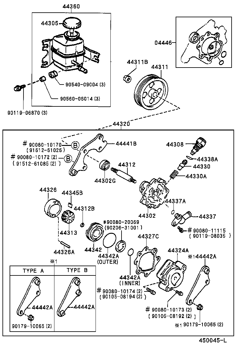  CAMRY JPP |  VANE PUMP RESERVOIR POWER STEERING