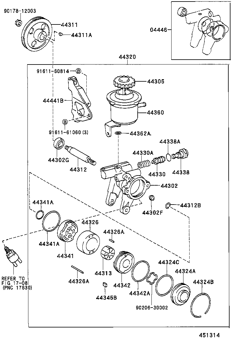  CELICA |  VANE PUMP RESERVOIR POWER STEERING