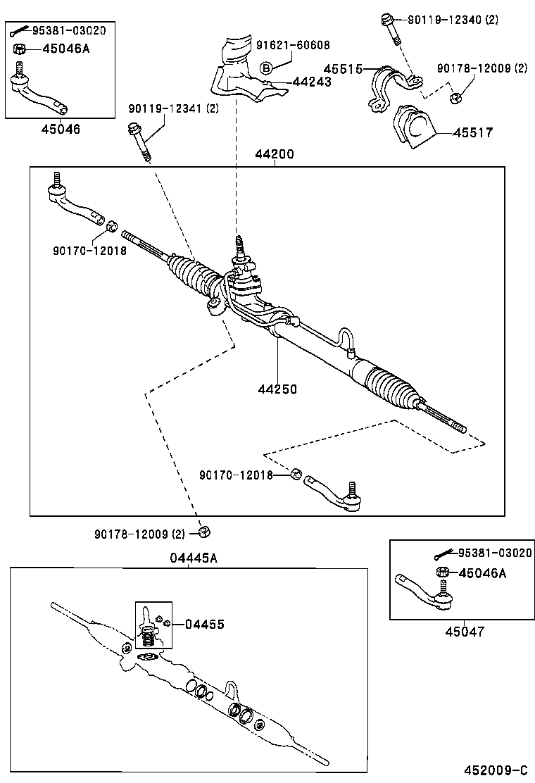  YARIS ECHO VERSO |  FRONT STEERING GEAR LINK