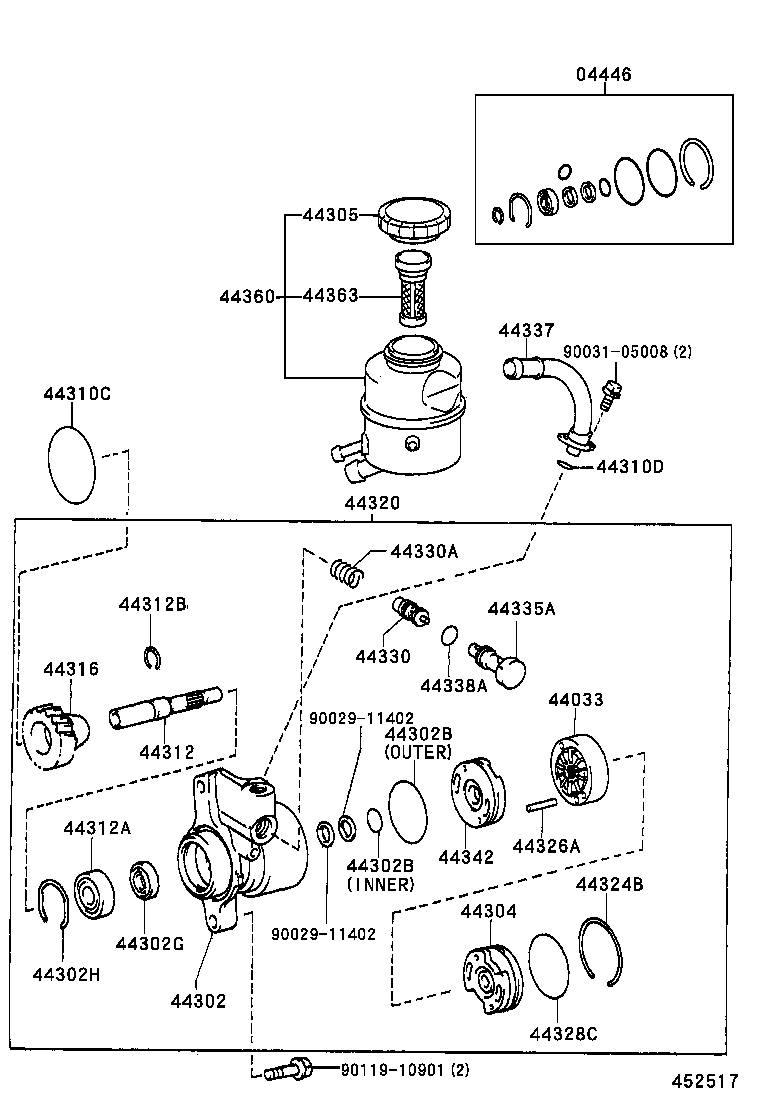  DYNA |  VANE PUMP RESERVOIR POWER STEERING