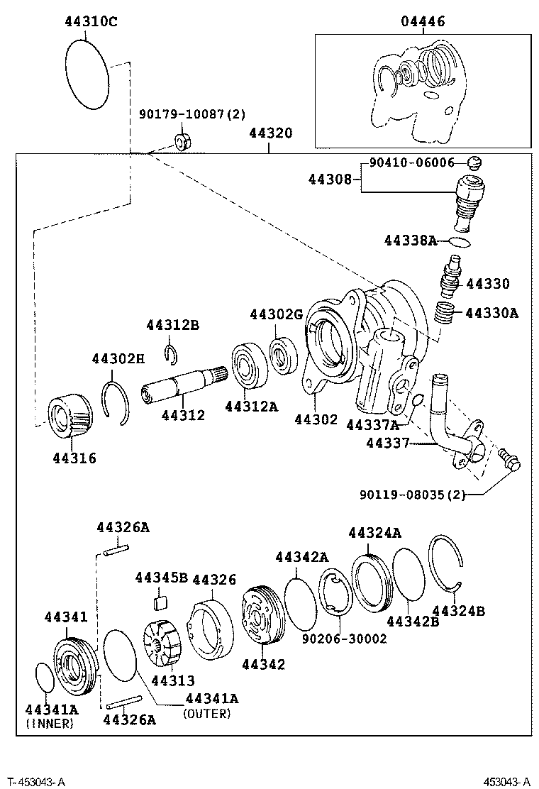  HILUX |  VANE PUMP RESERVOIR POWER STEERING