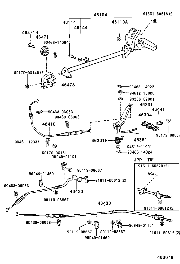  HILUX JPP |  PARKING BRAKE CABLE