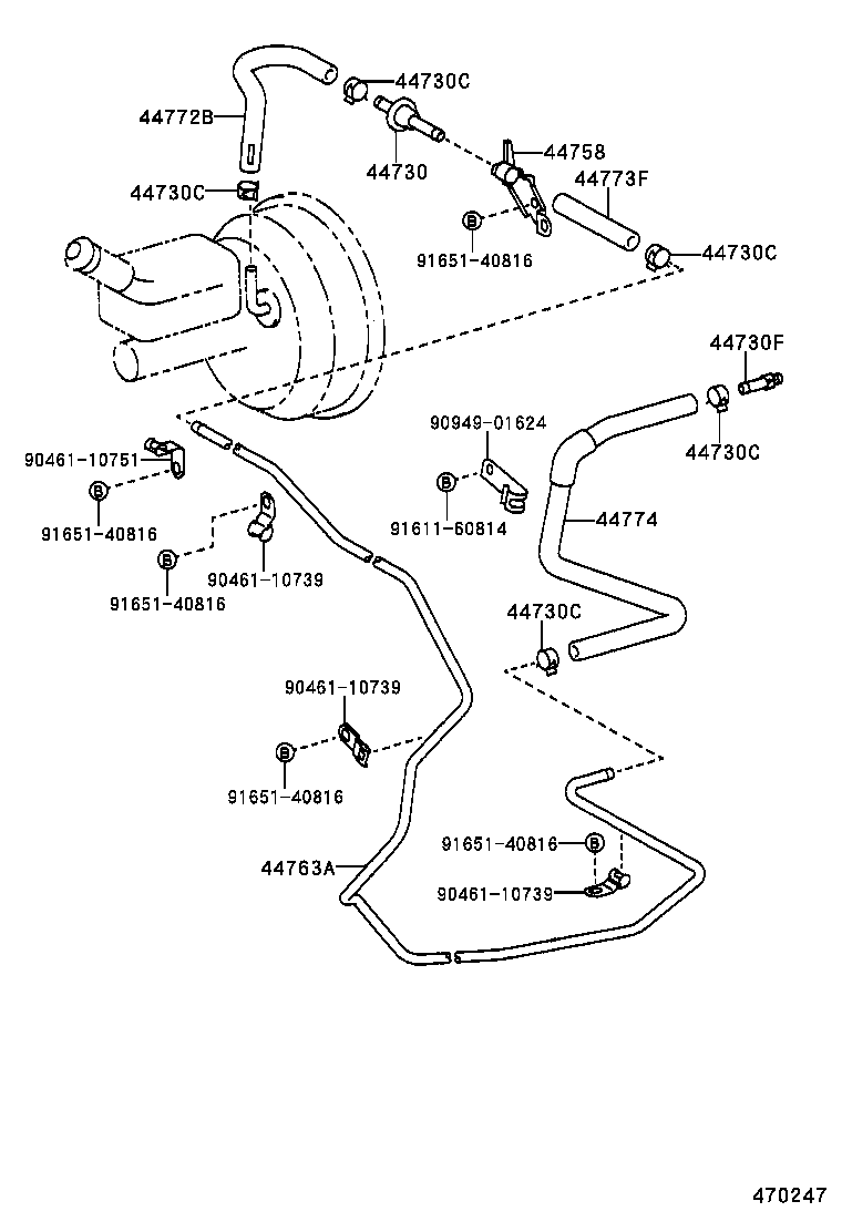  PREVIA |  BRAKE BOOSTER VACUUM TUBE