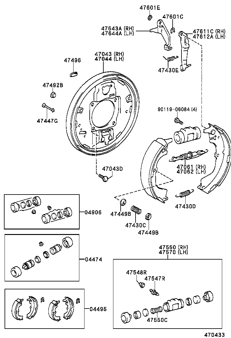  HIACE HIACE S B V |  REAR DRUM BRAKE WHEEL CYLINDER BACKING PLATE