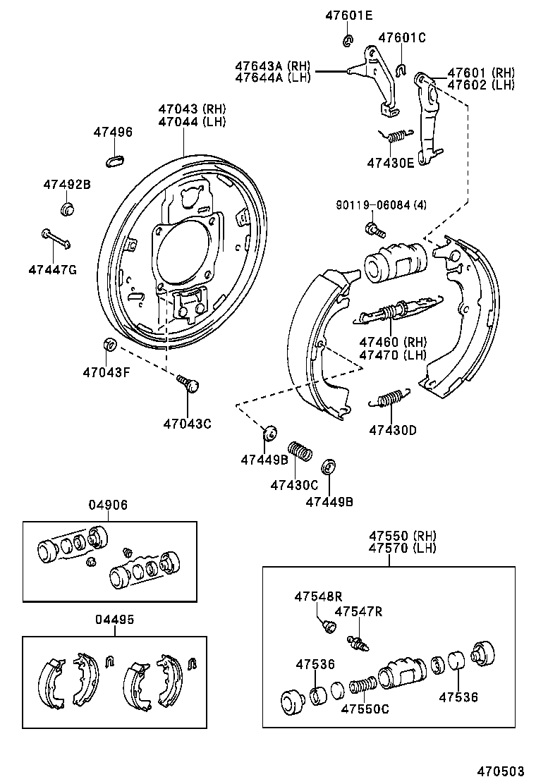  HILUX VWP |  REAR DRUM BRAKE WHEEL CYLINDER BACKING PLATE