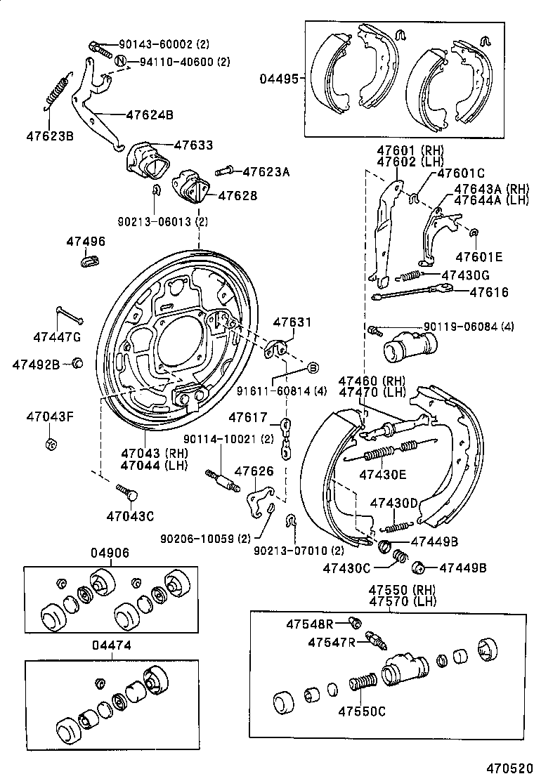 HILUX JPP | REAR DRUM BRAKE WHEEL CYLINDER BACKING PLATE