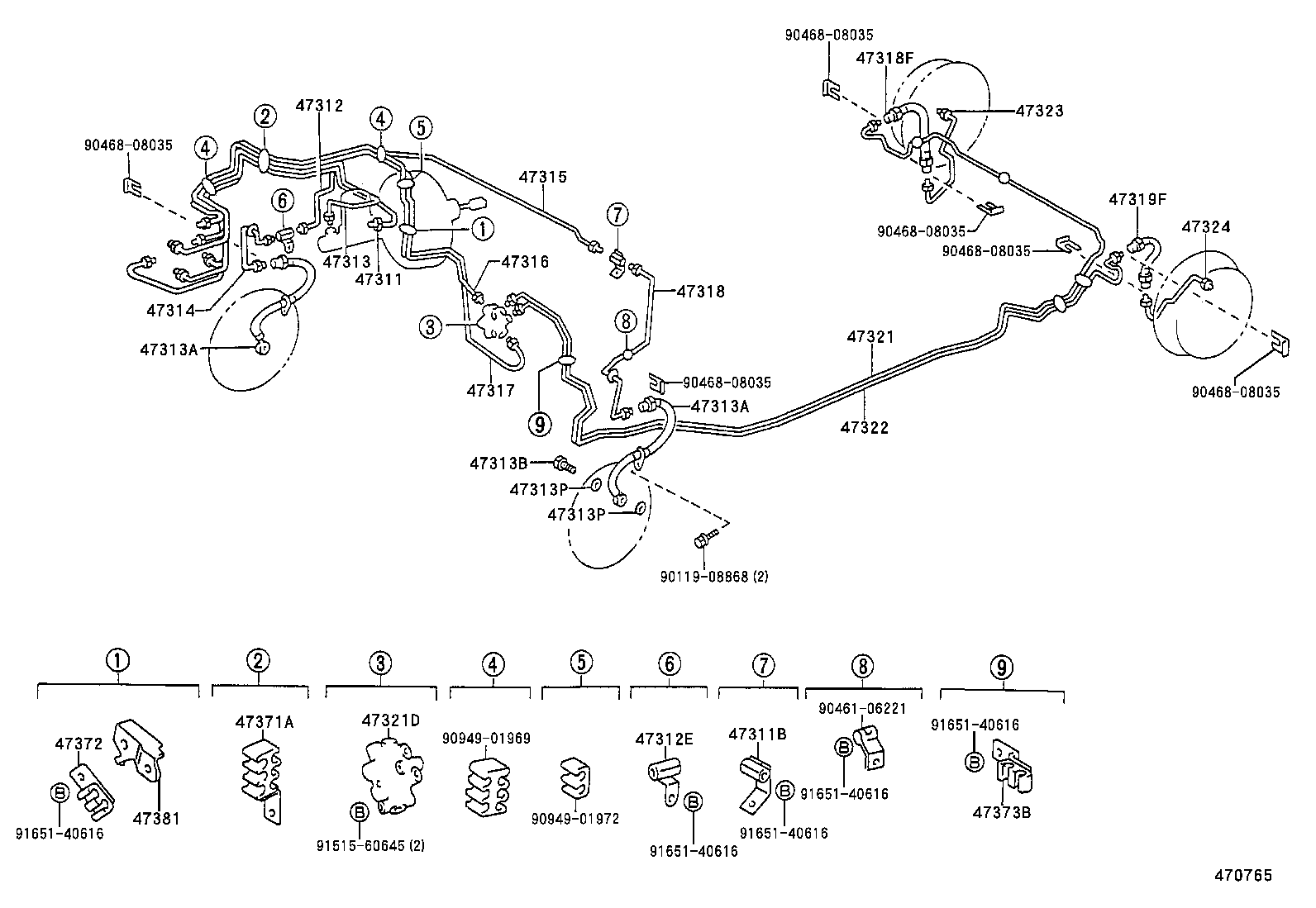  STARLET |  BRAKE TUBE CLAMP