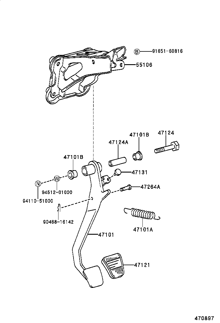  AVENSIS |  BRAKE PEDAL BRACKET