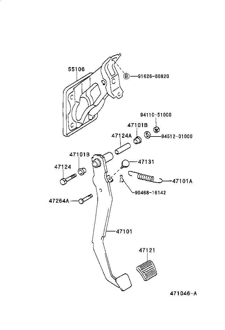  PASEO |  BRAKE PEDAL BRACKET