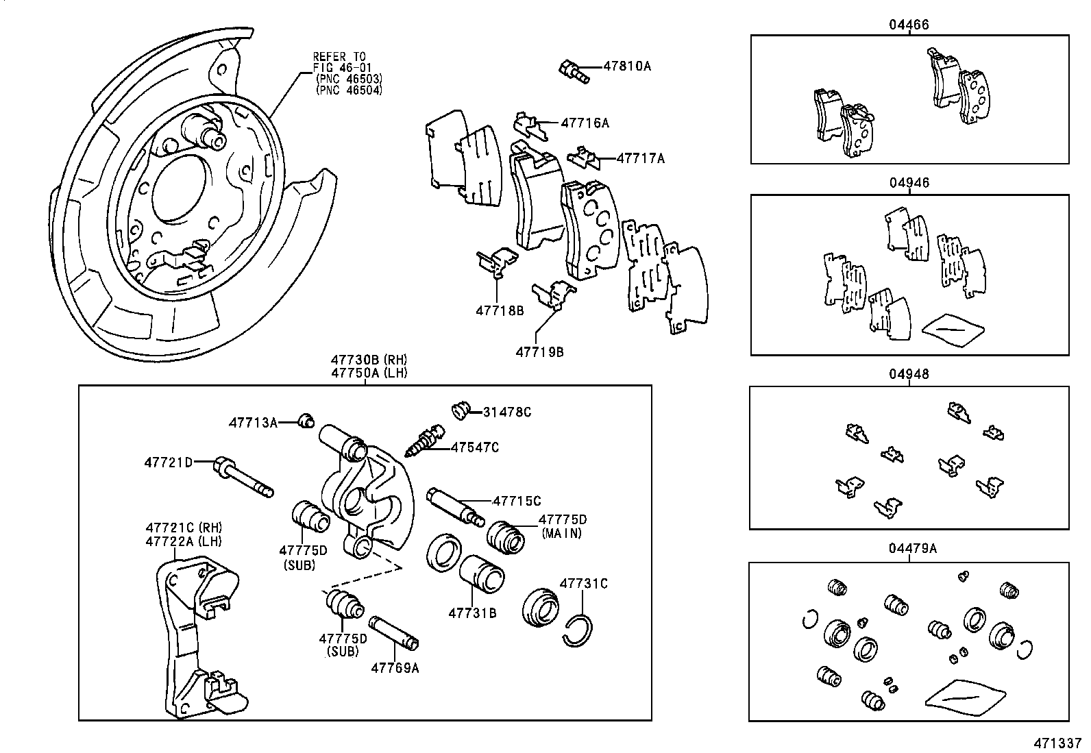  CAMRY JPP |  REAR DISC BRAKE CALIPER DUST COVER