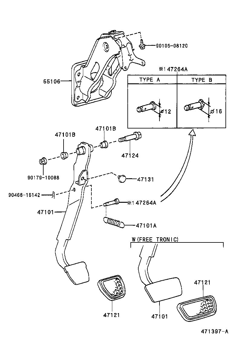  YARIS JPP |  BRAKE PEDAL BRACKET