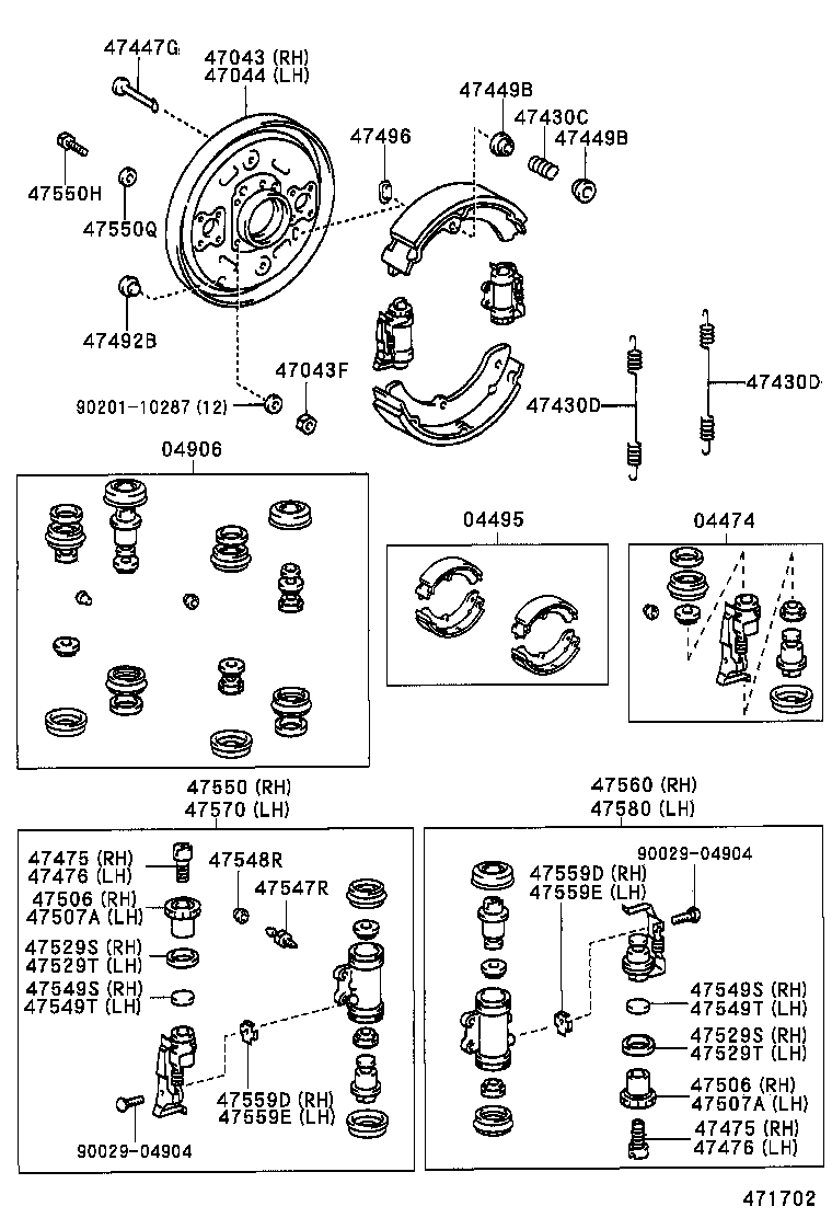  DYNA |  REAR DRUM BRAKE WHEEL CYLINDER BACKING PLATE