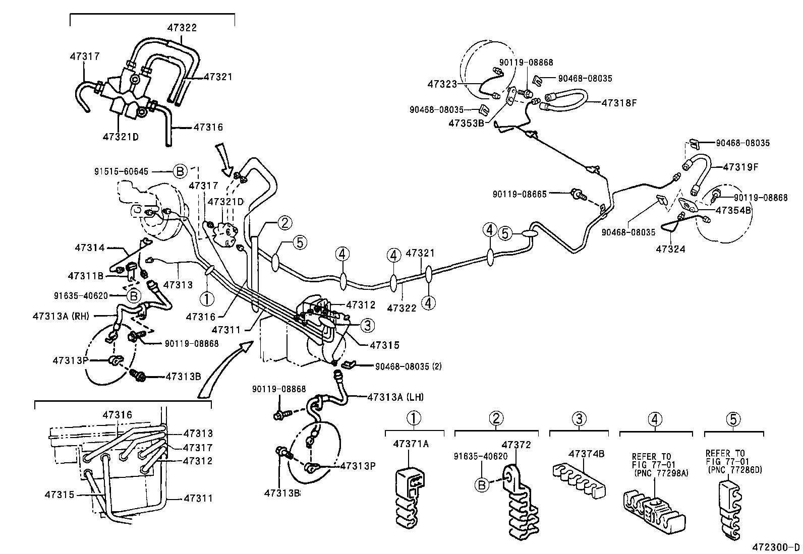  YARIS ECHO VERSO |  BRAKE TUBE CLAMP