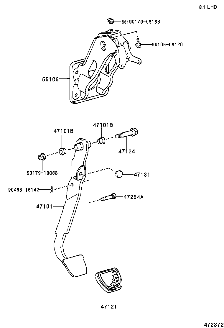  YARIS FRP |  BRAKE PEDAL BRACKET