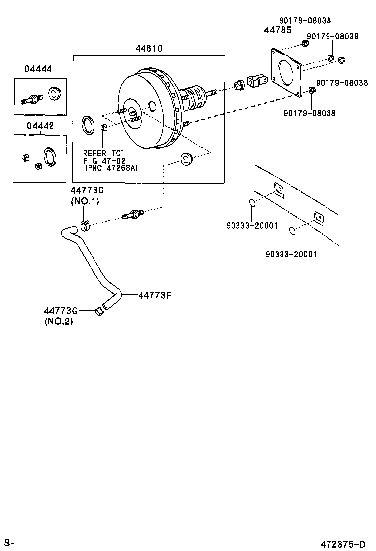  YARIS FRP |  BRAKE BOOSTER VACUUM TUBE