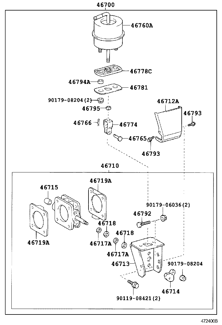  DYNA |  EXHAUST BRAKE ASSEMBLY VACUUM CYLINDER