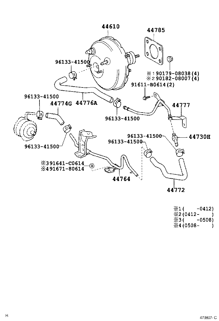  YARIS JPP |  BRAKE BOOSTER VACUUM TUBE