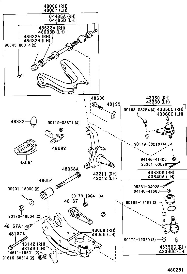  HILUX VWP |  FRONT AXLE ARM STEERING KNUCKLE