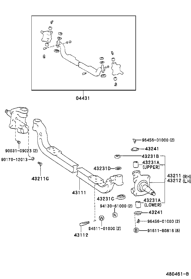  DYNA200 |  FRONT AXLE ARM STEERING KNUCKLE