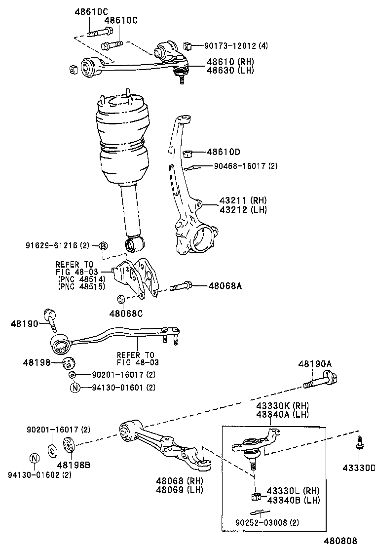  CENTURY |  FRONT AXLE ARM STEERING KNUCKLE