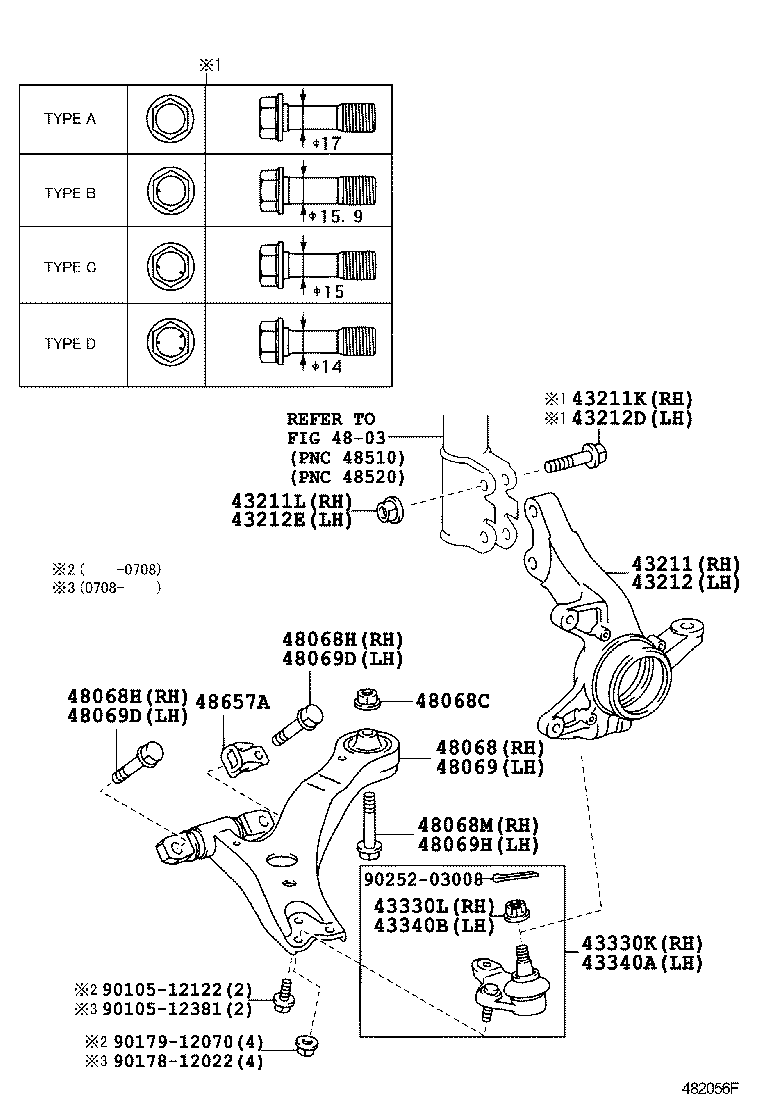  RX400H |  FRONT AXLE ARM STEERING KNUCKLE
