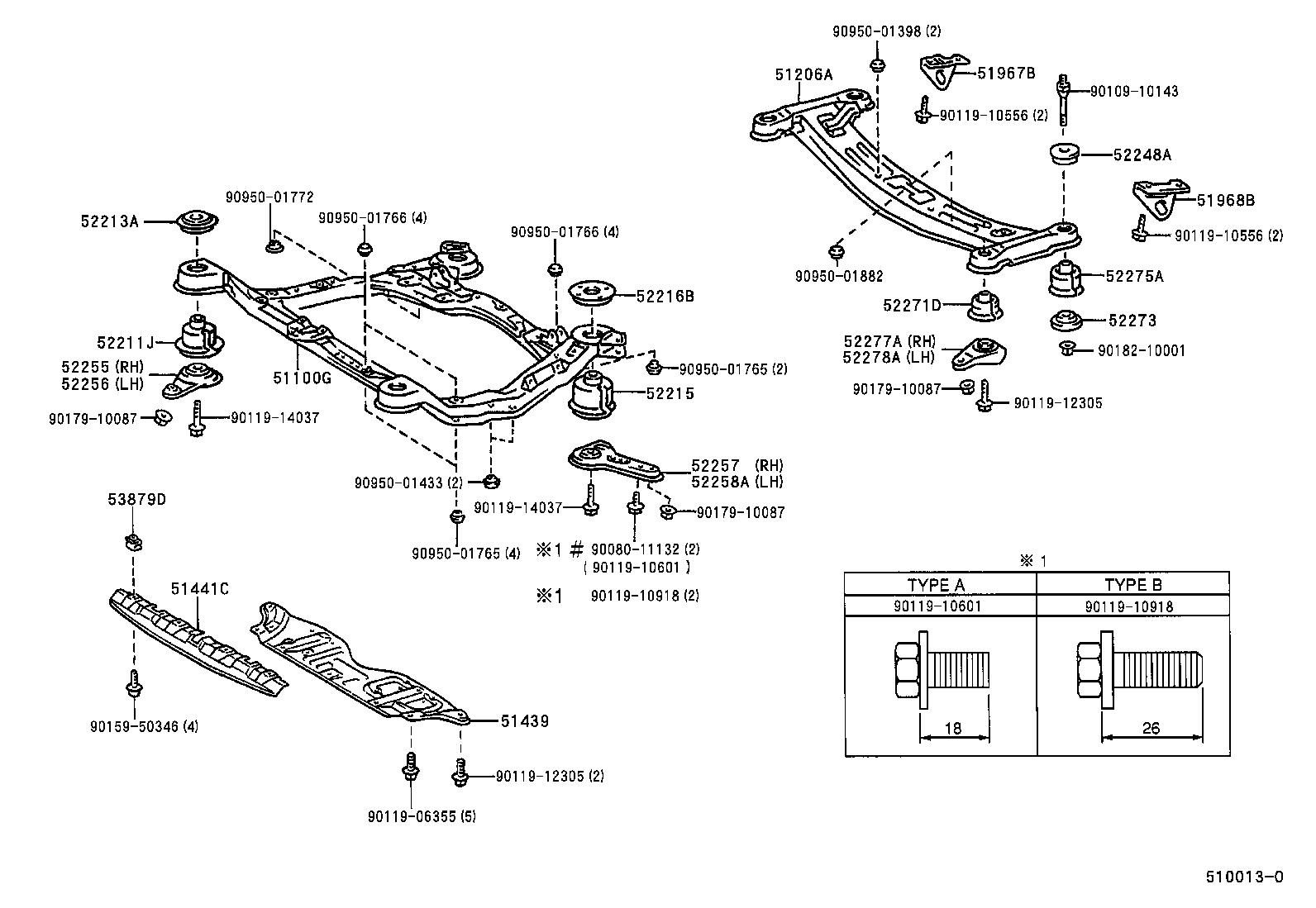  CAMRY JPP |  SUSPENSION CROSSMEMBER UNDER COVER