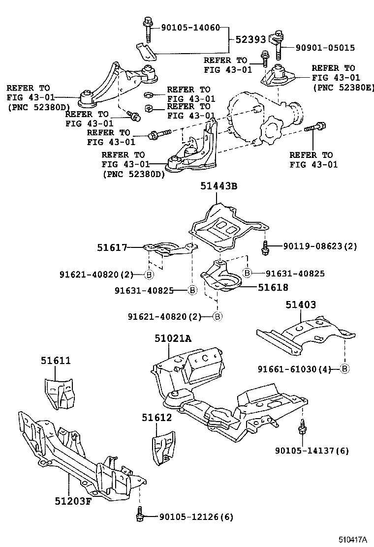  HIACE VAN COMUTER |  SUSPENSION CROSSMEMBER UNDER COVER