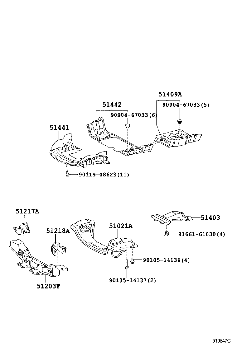 HIACE VAN COMUTER | SUSPENSION CROSSMEMBER UNDER COVER
