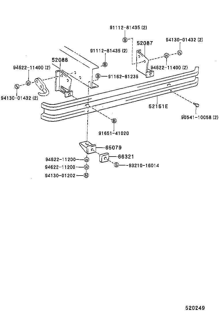  DYNA200 |  REAR BUMPER BUMPER STAY