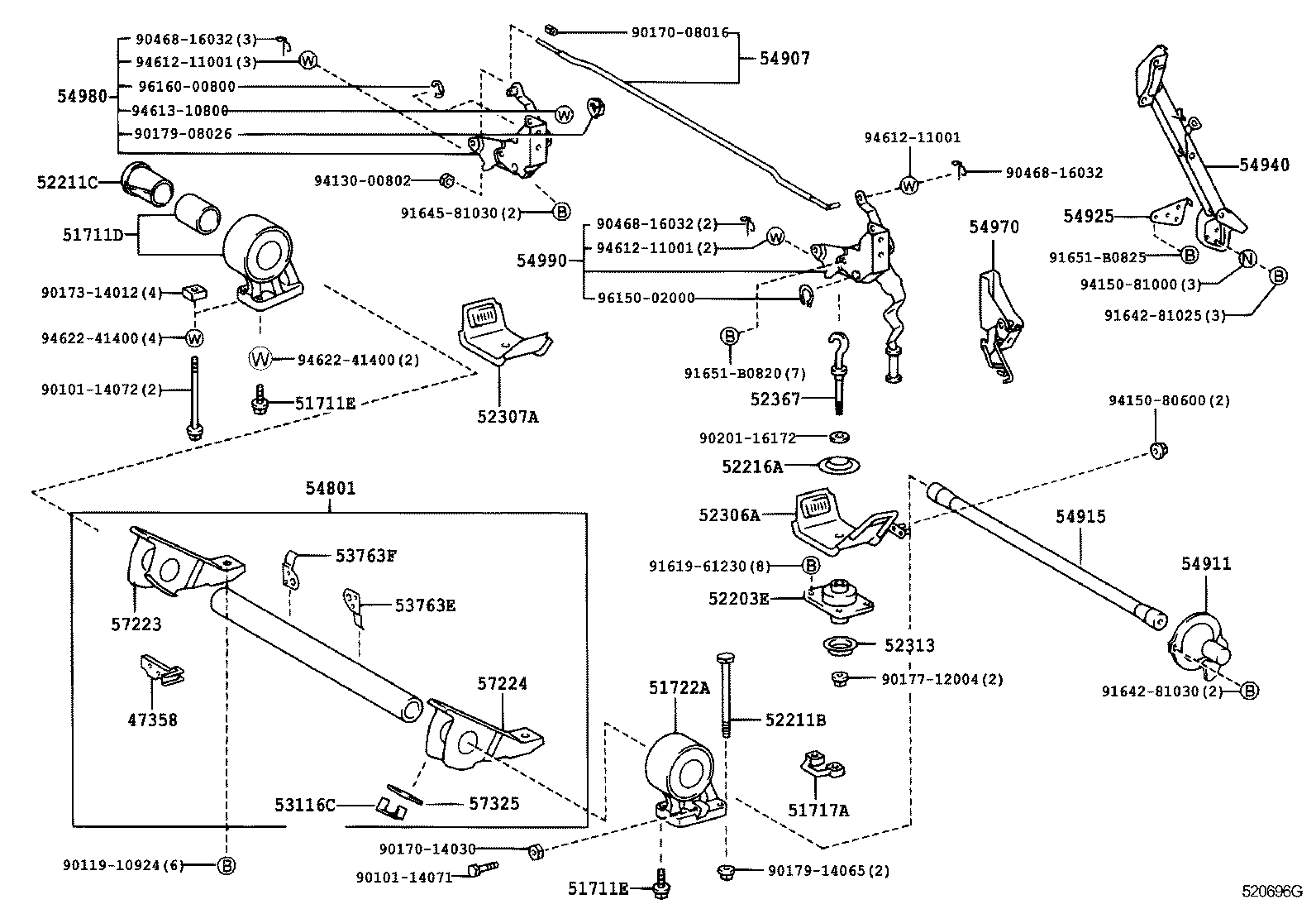  DYNA |  CAB MOUNTING BODY MOUNTING