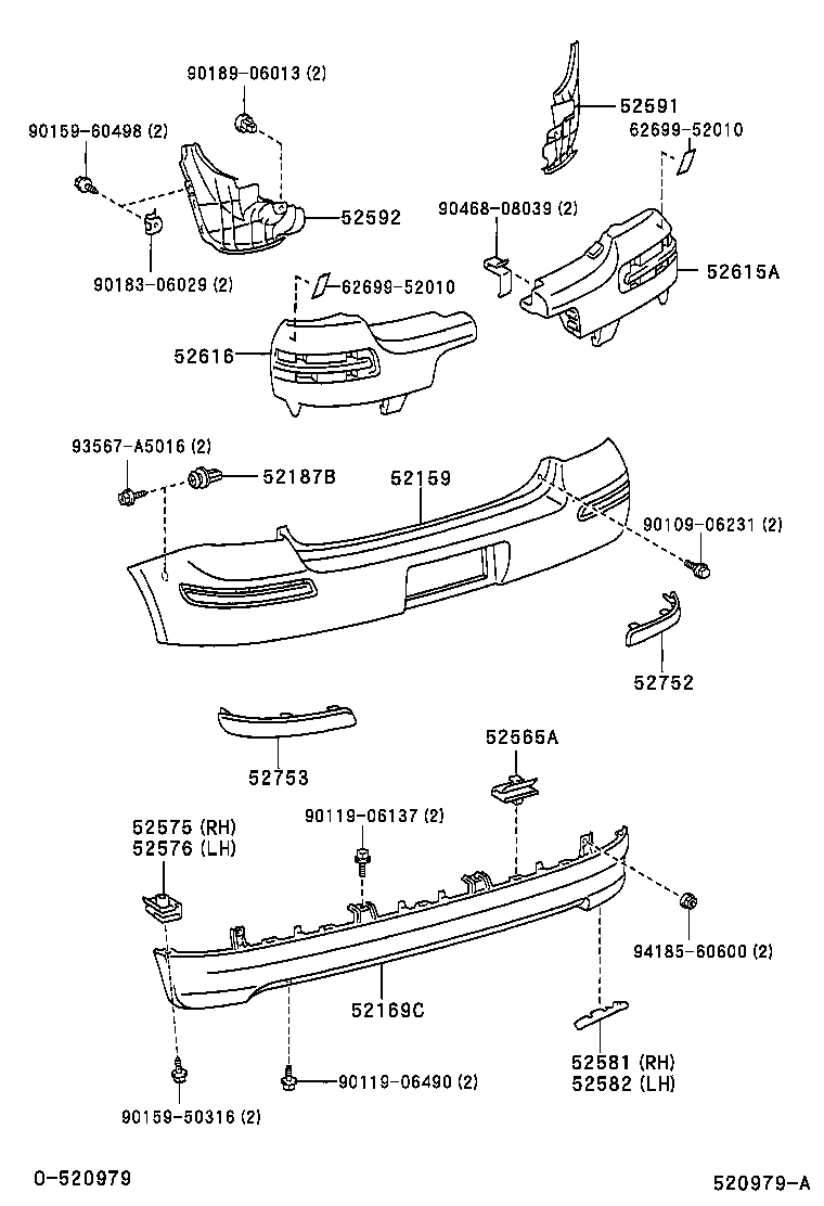  YARIS JPP |  REAR BUMPER BUMPER STAY