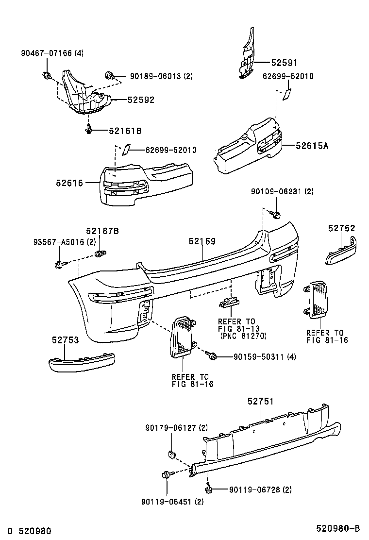  YARIS JPP |  REAR BUMPER BUMPER STAY