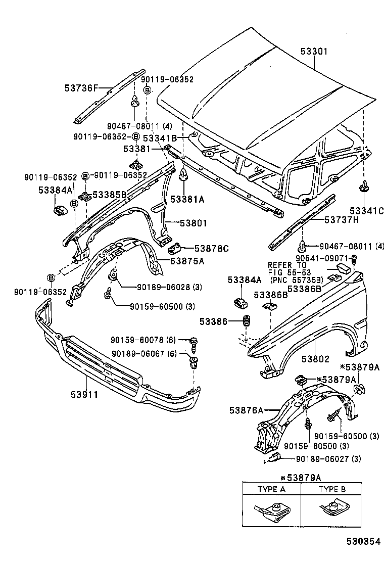  HILUX VWP |  HOOD FRONT FENDER