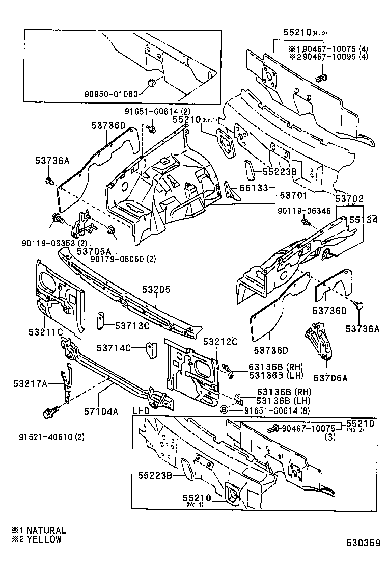  HILUX VWP |  FRONT FENDER APRON DASH PANEL