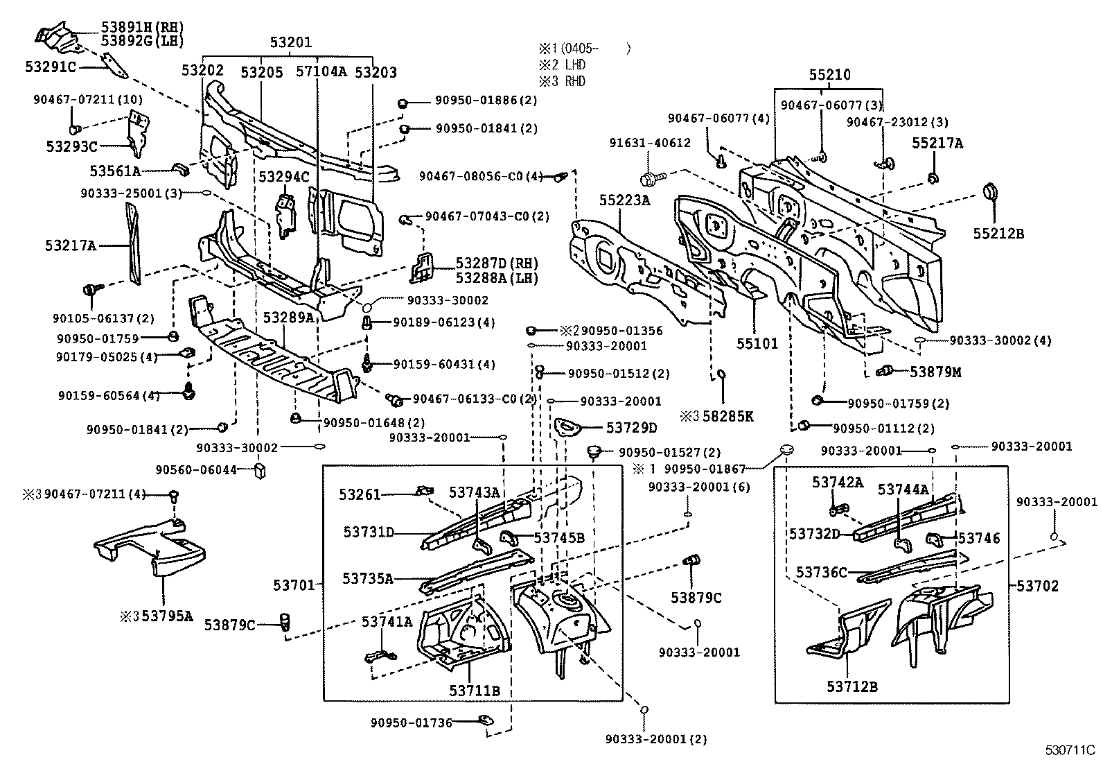  CENTURY |  FRONT FENDER APRON DASH PANEL