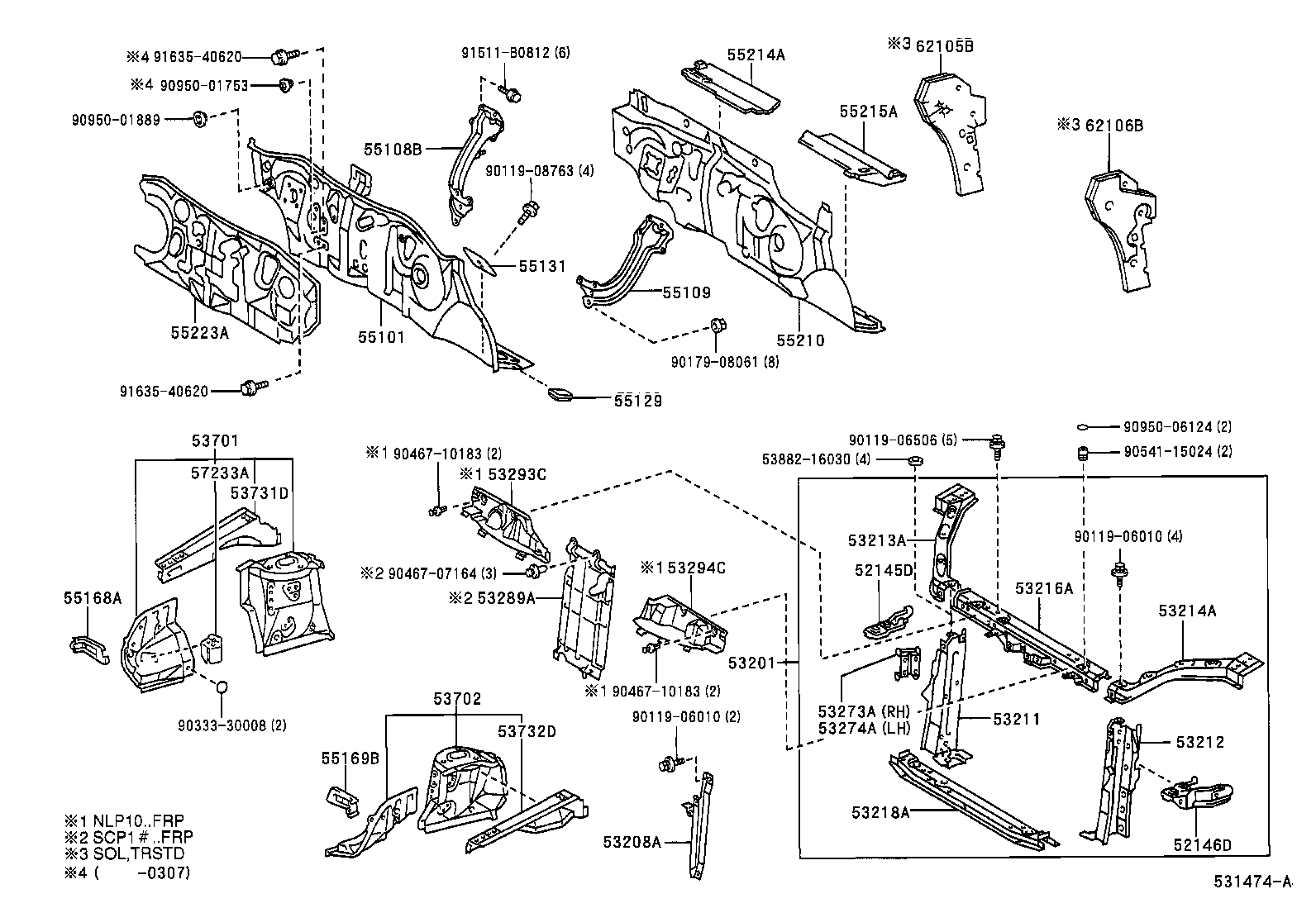  YARIS FRP |  FRONT FENDER APRON DASH PANEL