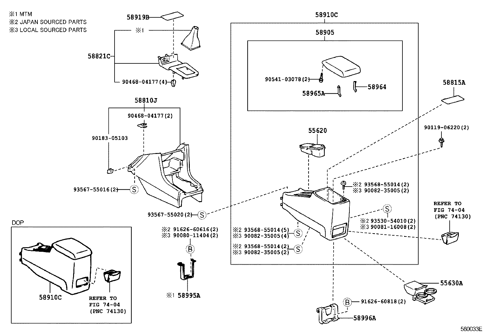  CAMRY JPP |  CONSOLE BOX BRACKET