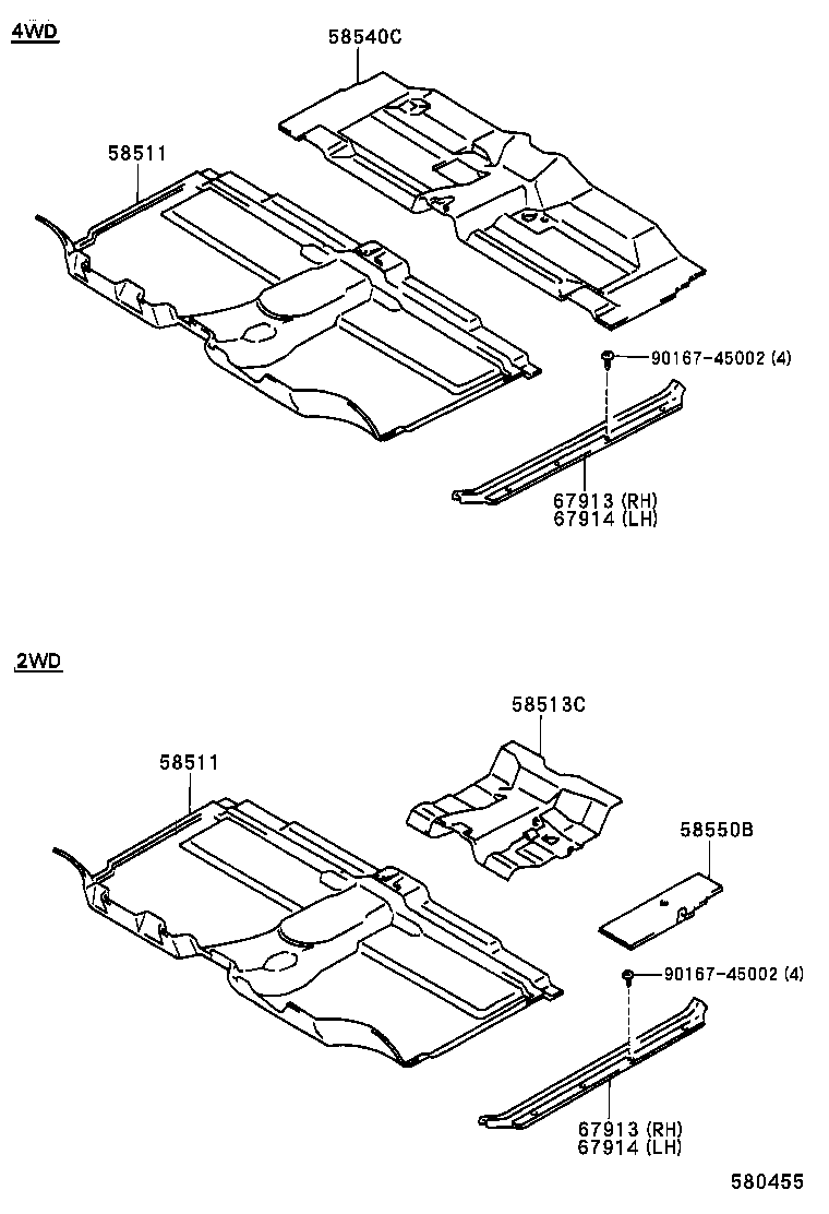  HILUX VWP |  FLOOR MAT SILENCER PAD